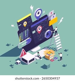 QA Software Testando Composição Isométrica