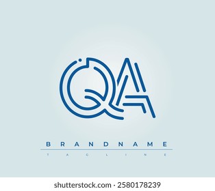 QA Technology Letter Logo Template. This tech letter logo is a graphic mark that uses letters to represent a technology company.