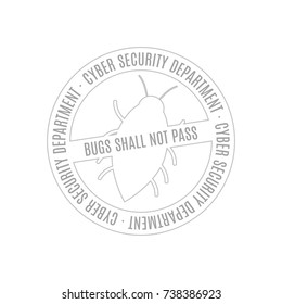 QA testing department stamp design. Vector icon illustration