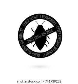 QA testing department stamp design. Vector icon illustration