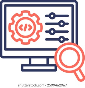 Qa Testing Icon Line Color Vector Illustration