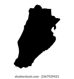 Qabala district map, administrative division of Azerbaijan.