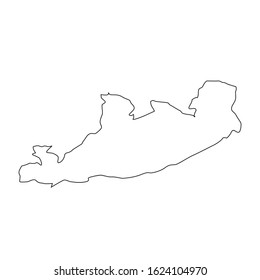 Qachas Nek region map in Lesotho country