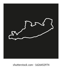 Qachas Nek region map in Lesotho country