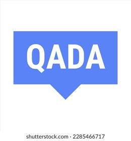 Qada Blue Vector Callout Banner mit Informationen über vermisste schnelle Tage
