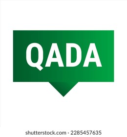 Qada Dark Green Vector Callout Banner with Information on Making Up Missed Fast Days