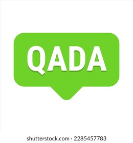 Qada Green Vector Callout Banner with Information on Making Up Missed Fast Days