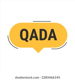 Qada Orange Vector Callout Banner with Information on Making Up Missed Fast Days