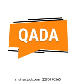 Qada Orange Vector Callout Banner with Information on Making Up Missed Fast Days