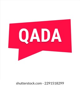Qada Red Vector Callout Banner with Information on Making Up Missed Fast Days