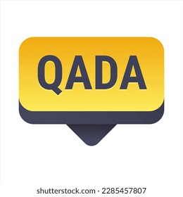 Qada Yellow Vector Callout Banner with Information on Making Up Missed Fast Days