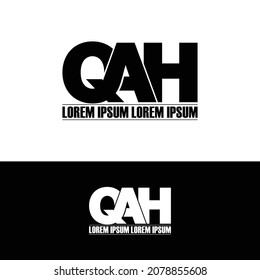 QAH letter monogram logo design vector