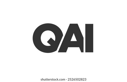 QAI logo design template with strong and modern bold text. Initial based vector logotype featuring simple and minimal typography. Trendy company identity ideal for businesses brand presence.