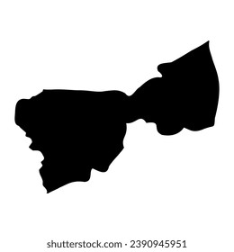 Qalqilya Governorate map, administrative division of Palestine. Vector illustration.
