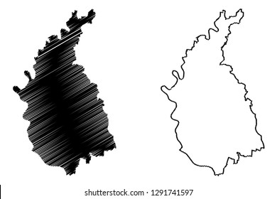 Qalyubia Governorate (Governorates of Egypt, Arab Republic of Egypt) map vector illustration, scribble sketch Qalyubia map