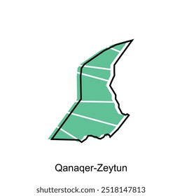 Qanaqer Zeytun City map vector, stylized outline map design template, suitable for your design, brand, and etc