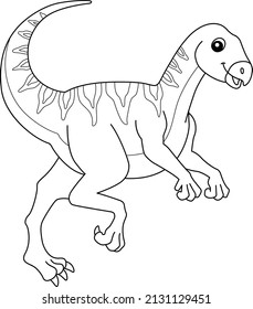 Qantassaurus Coloring Isolated Page for Kids