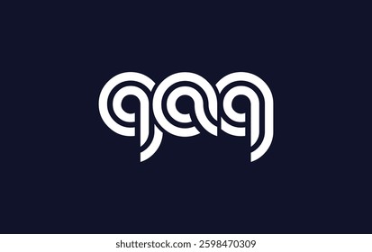 QAQ Creative Unique Modern Letter Logo Design. Stylized logo featuring a unique letter design, presenting abstract minimalist aesthetics and modern appeal.