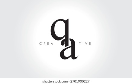 QAqa Elegant Serif Monogram Logo – Luxury Lowercase Typographic Lettermark for Modern Branding