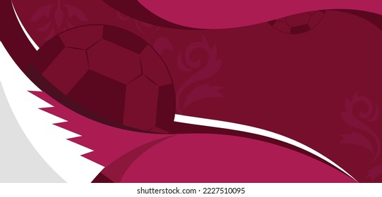 Qatar 2022 World Cup Football Championship Background Template