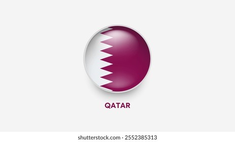 Ilustrador de Vector de bandera 3d de Qatar
