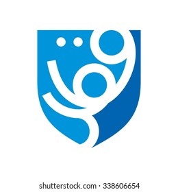 qatar arabic logo vector with shield.