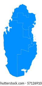 qatar blue map