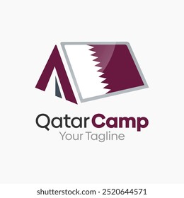 Qatar Camp Logo Design Template. Good for Business, Agency, Community and Organization