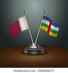 A tabela Catar e República Centro-Africana sinaliza a relação com o plano de fundo de gradiente. Ilustração de vetor