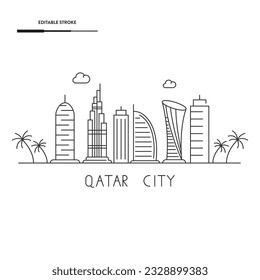 Qatar City Symbol Vectordesign. 