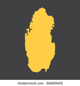 Qatar country border,map. Vector EPS8