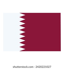 Qatar country flag icon cartoon vector. Patriotic city. Middle eastern