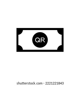 Qatar Currency Icon Symbol, Qatari Riyal (Latin Version), QAR Sign. Vector Illustration