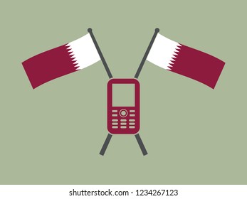 Qatar Emblem Cellphone