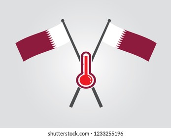 Qatar Emblem Hot Temperature