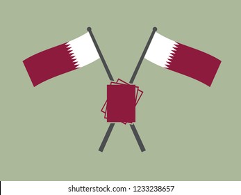 Qatar Emblem Paper