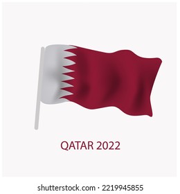Bandera de Qatar en modo 3D