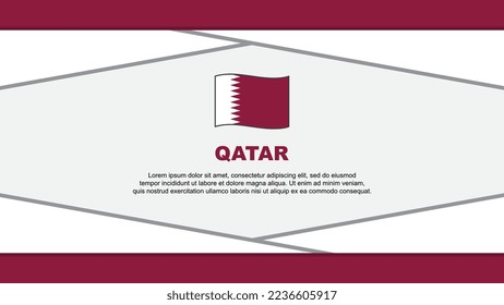 Qatar Flag Abstract Background Design Template. Qatar Independence Day Banner Cartoon Vector Illustration. Qatar Vector