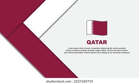 Katar Flag Abstrakte Hintergrunddesign-Vorlage. Katar Independence Day Banner Cartoon Vektorgrafik. Katar-Hintergrund
