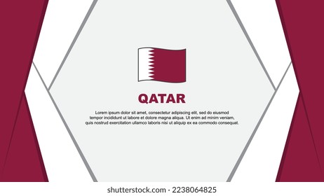 Katar Flag Abstrakte Hintergrunddesign-Vorlage. Katar Independence Day Banner Cartoon Vektorgrafik. Katar-Flagge