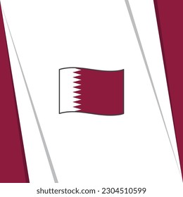 Qatar Flag Abstract Background Design Template. Qatar Independence Day Banner Social Media Post. Qatar Independence Day