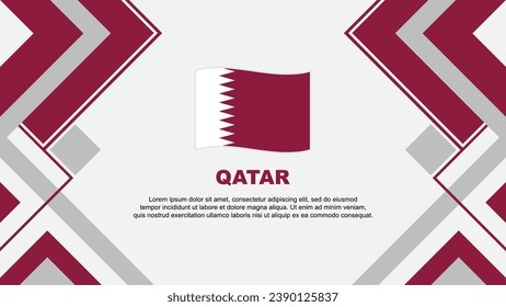 Qatar Flag Abstract Background Design Template. Qatar Independence Day Banner Wallpaper Vector Illustration. Qatar Banner