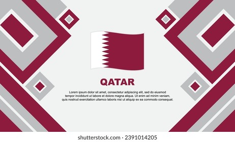 Katar Flag Abstrakte Hintergrunddesign-Vorlage. Katar Independence Day Banner-Vektorgrafik. Katar-Cartoon
