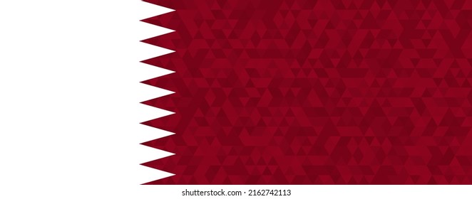 Bandera de Qatar. Resumen texturado fondo poligonal