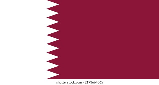 Vector de fondo de bandera de Qatar Color original 1:2 Proporción
