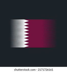 Qatar Flag Brush. National Flag