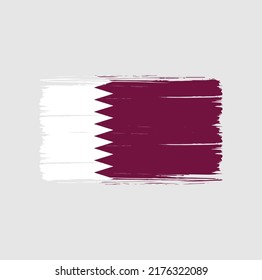 Qatar Flag Brush. National Flag