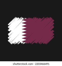 Qatar flag brush strokes painted