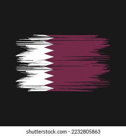 Katar-Flag-Vektorgrafik mit Pinselspitze