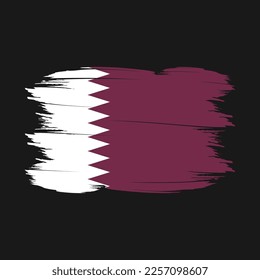 Katar-Flag-Vektorgrafik mit Pinselspitze